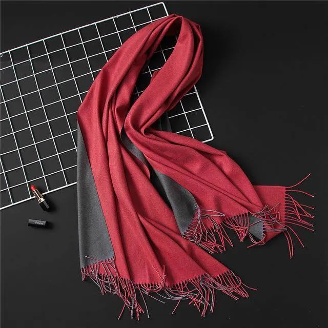 18 Colors, Double-side soft Cashmere scarves, shawls and wraps with Tassel