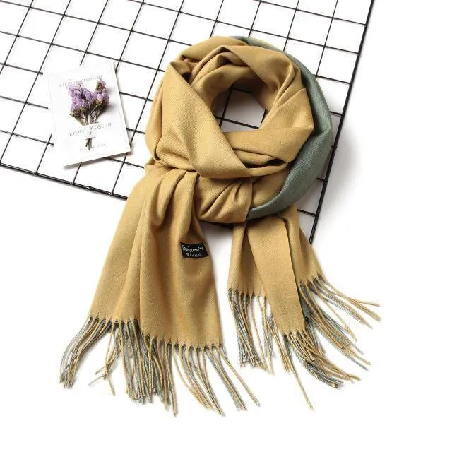 18 Colors, Double-side soft Cashmere scarves, shawls and wraps with Tassel