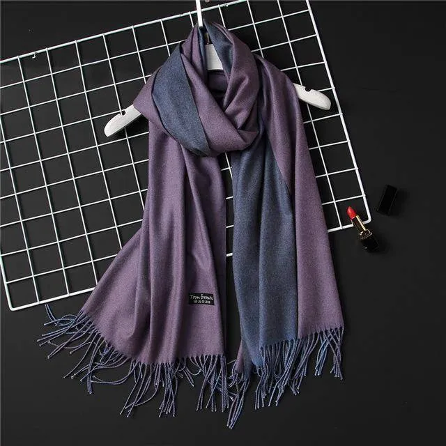 18 Colors, Double-side soft Cashmere scarves, shawls and wraps with Tassel