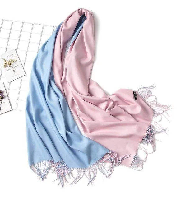 18 Colors, Double-side soft Cashmere scarves, shawls and wraps with Tassel