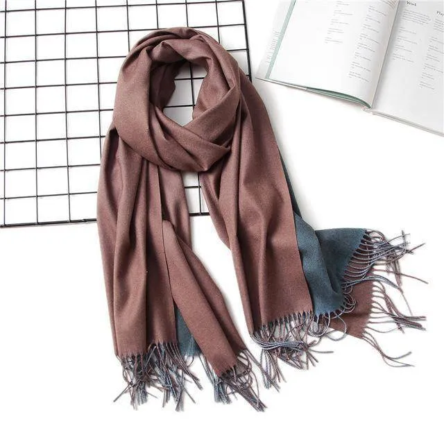 18 Colors, Double-side soft Cashmere scarves, shawls and wraps with Tassel