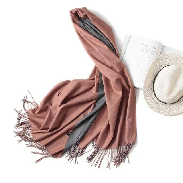 18 Colors, Double-side soft Cashmere scarves, shawls and wraps with Tassel