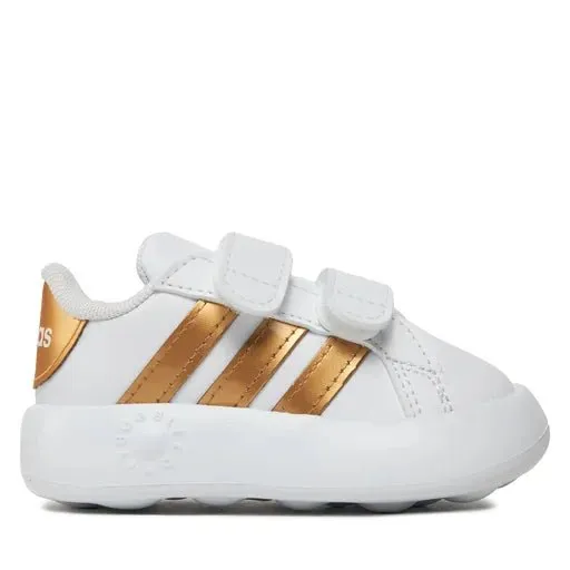 ADIDAS KID'S GRAND COURT WHITE/COPPER SHOES