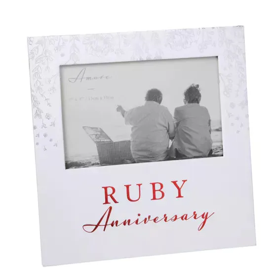 Amore Photo Frame Ruby Anniversary 6" x 4"