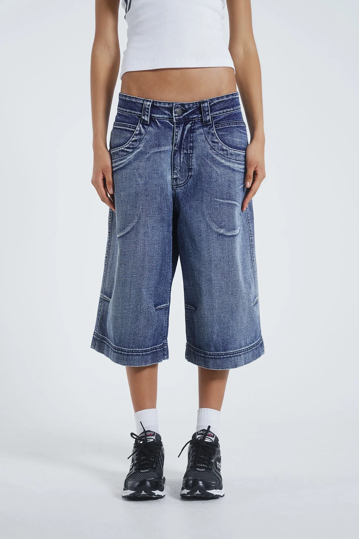 Axle Acid Wash Denim Jorts