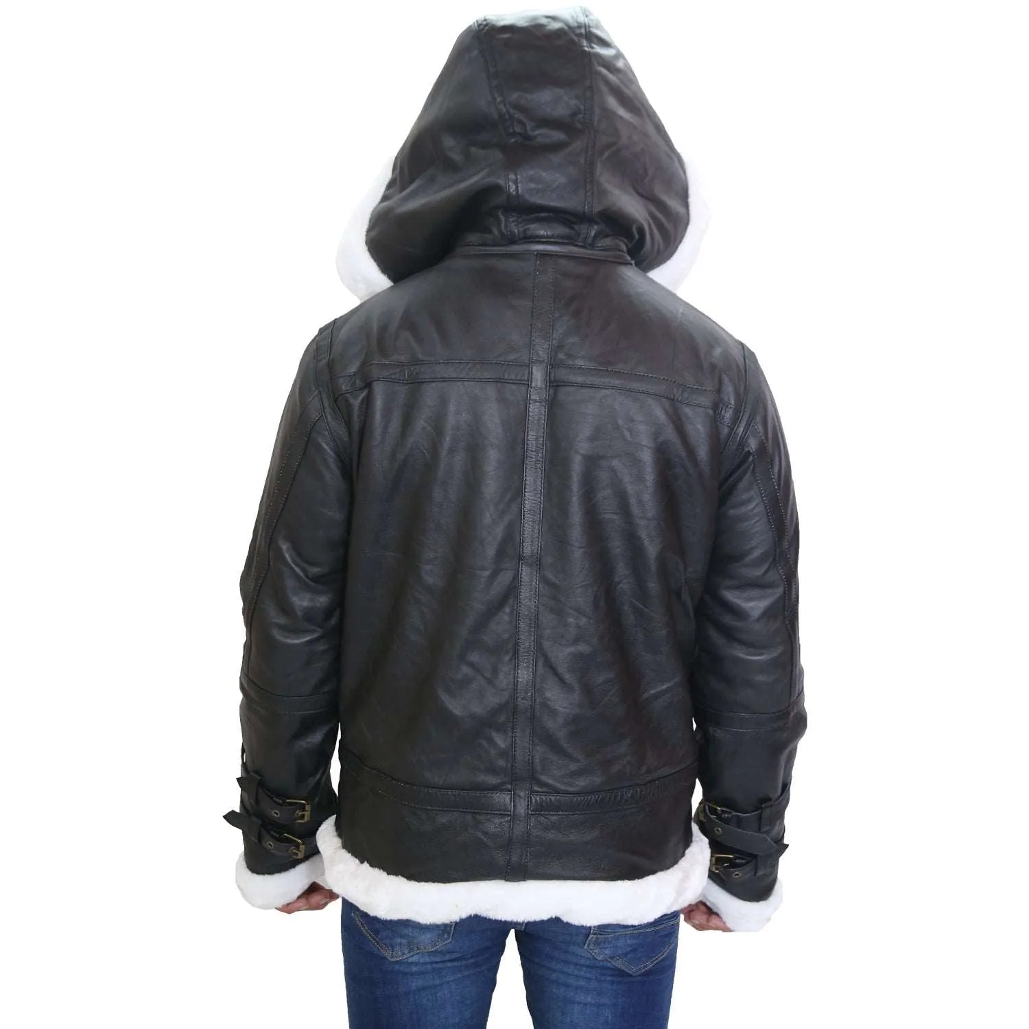 B3 Bomber Aviator Shearling Black Men's Leather Jacket