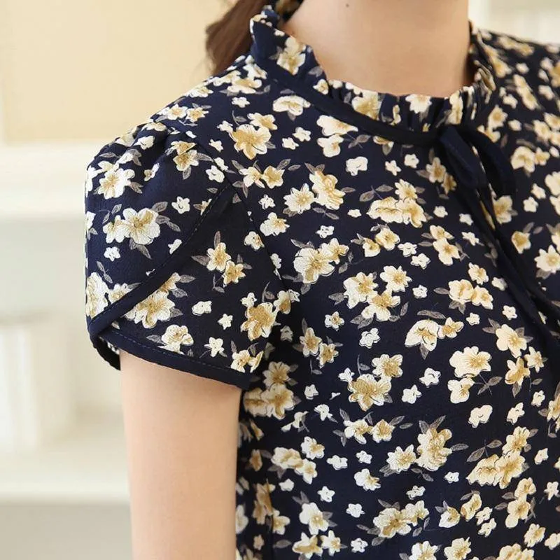 Chiffon Floral Print Blouse  (US 2-16)