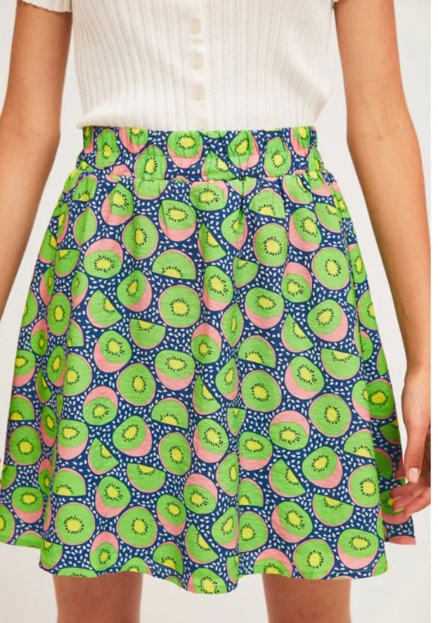 Compania Fantastica Kiwi Print amino Skirt