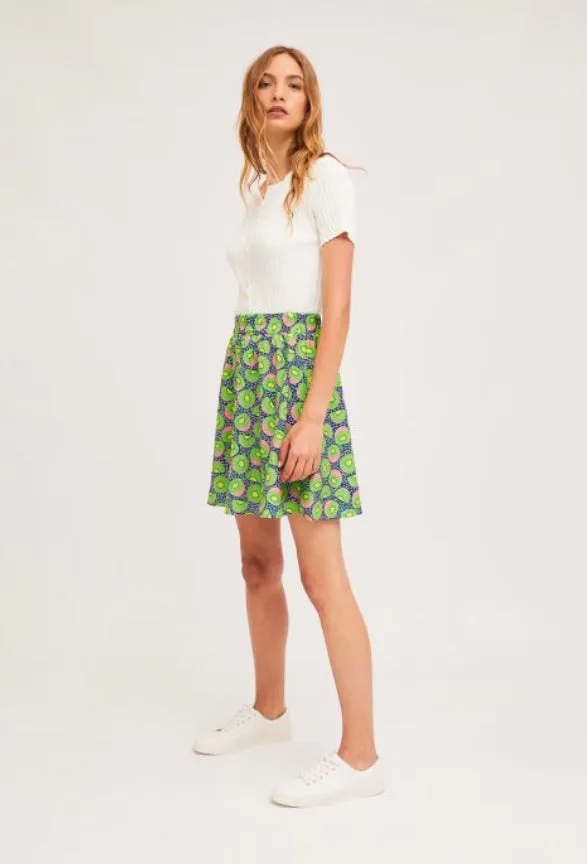 Compania Fantastica Kiwi Print amino Skirt