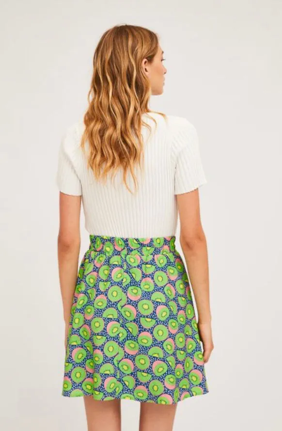 Compania Fantastica Kiwi Print amino Skirt