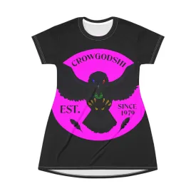 Crowgodshi Symbol T-Shirt Dress, PINK LOGO