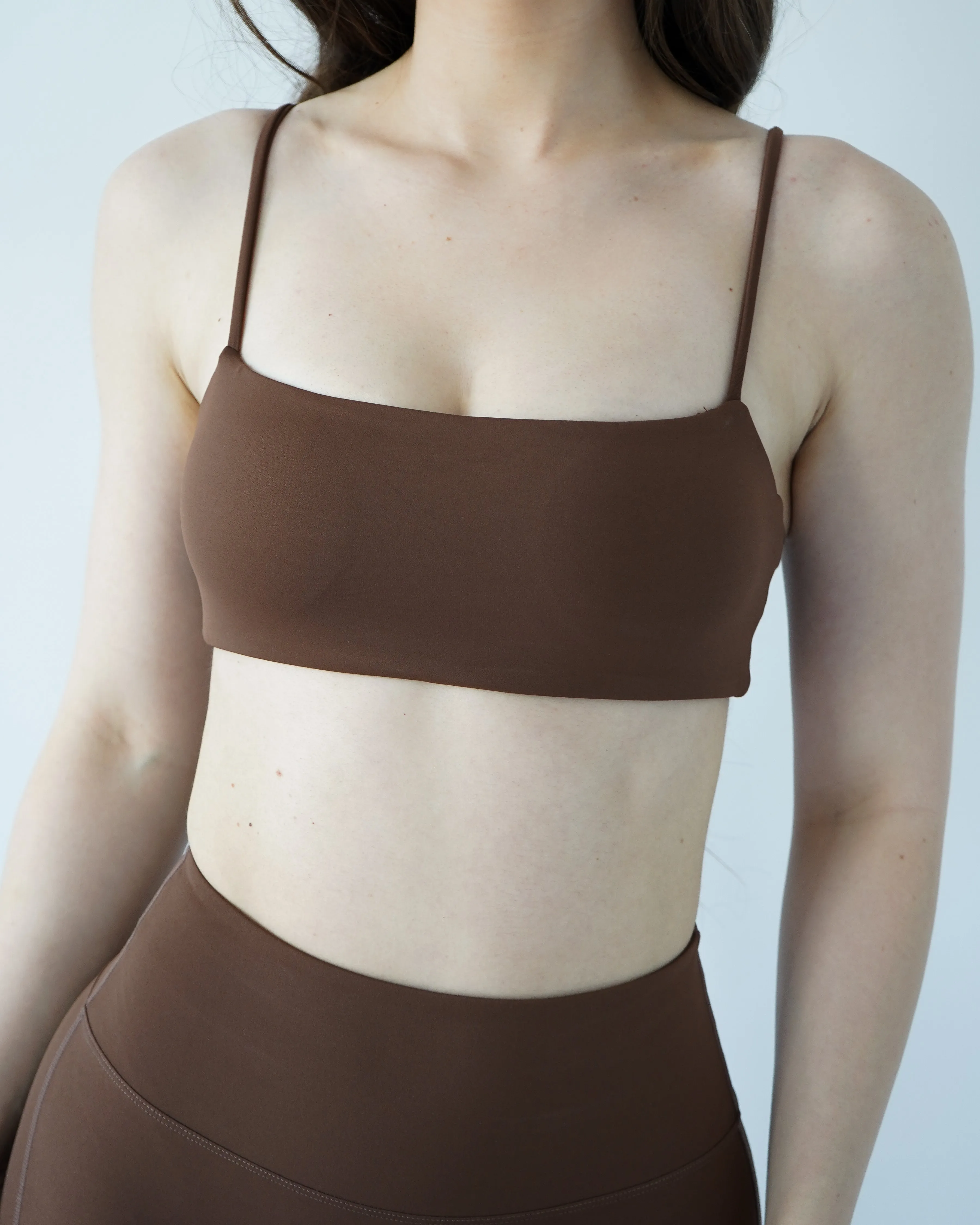 Define Bandeau Sports Bra - Espresso