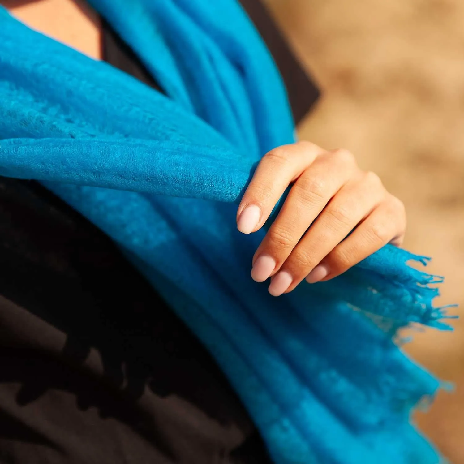 Diaphanous Pashmina Dark Turquoise