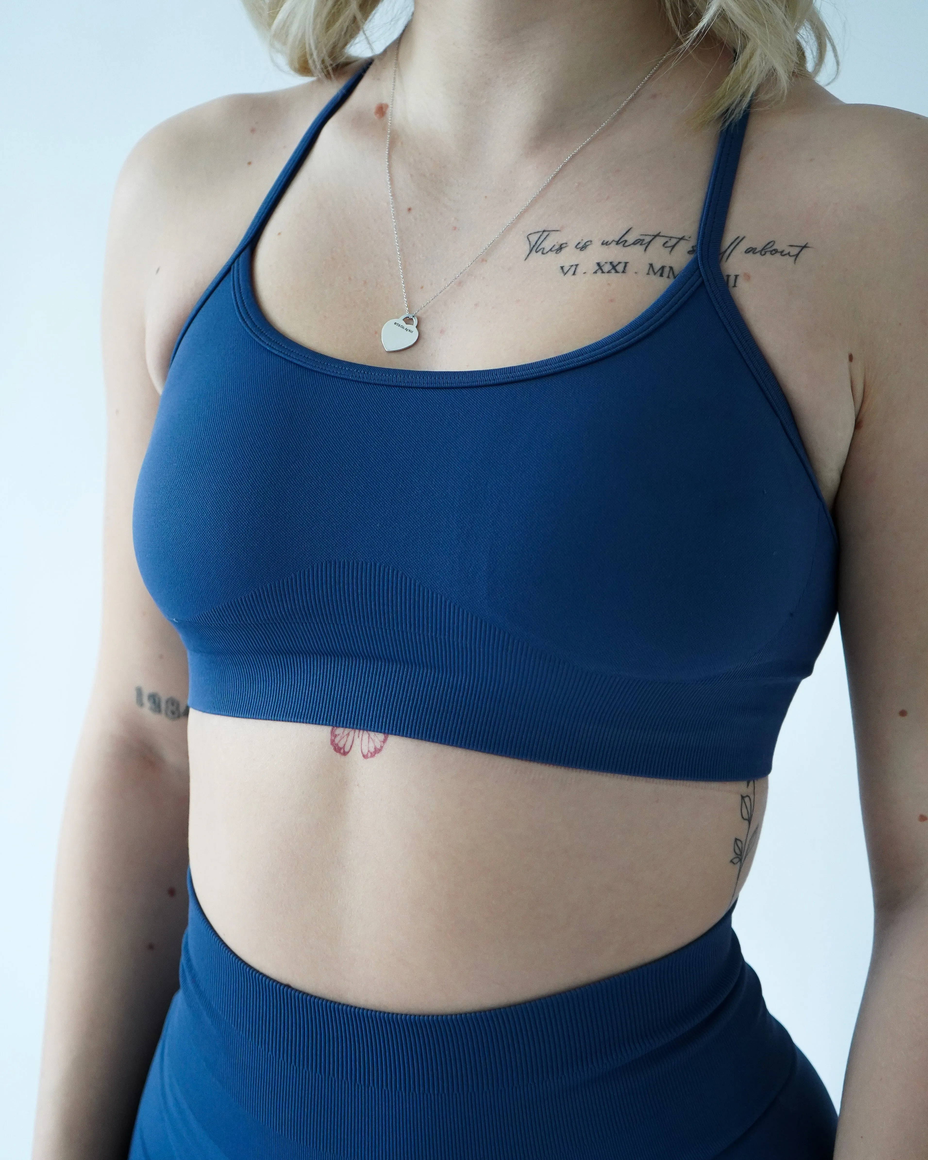 Enhance Adjustable Sports Bra - Denim