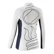 Fourth Element Hydroskin Womens L/S Rashguard Blue/White