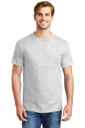 Hanes® Beefy-T® - 100% Cotton T-Shirt with Pocket. 5190