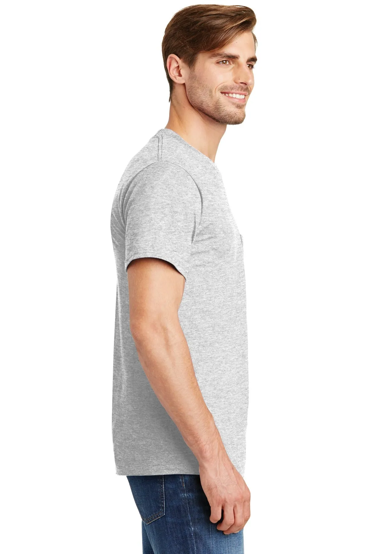 Hanes® Beefy-T® - 100% Cotton T-Shirt with Pocket. 5190