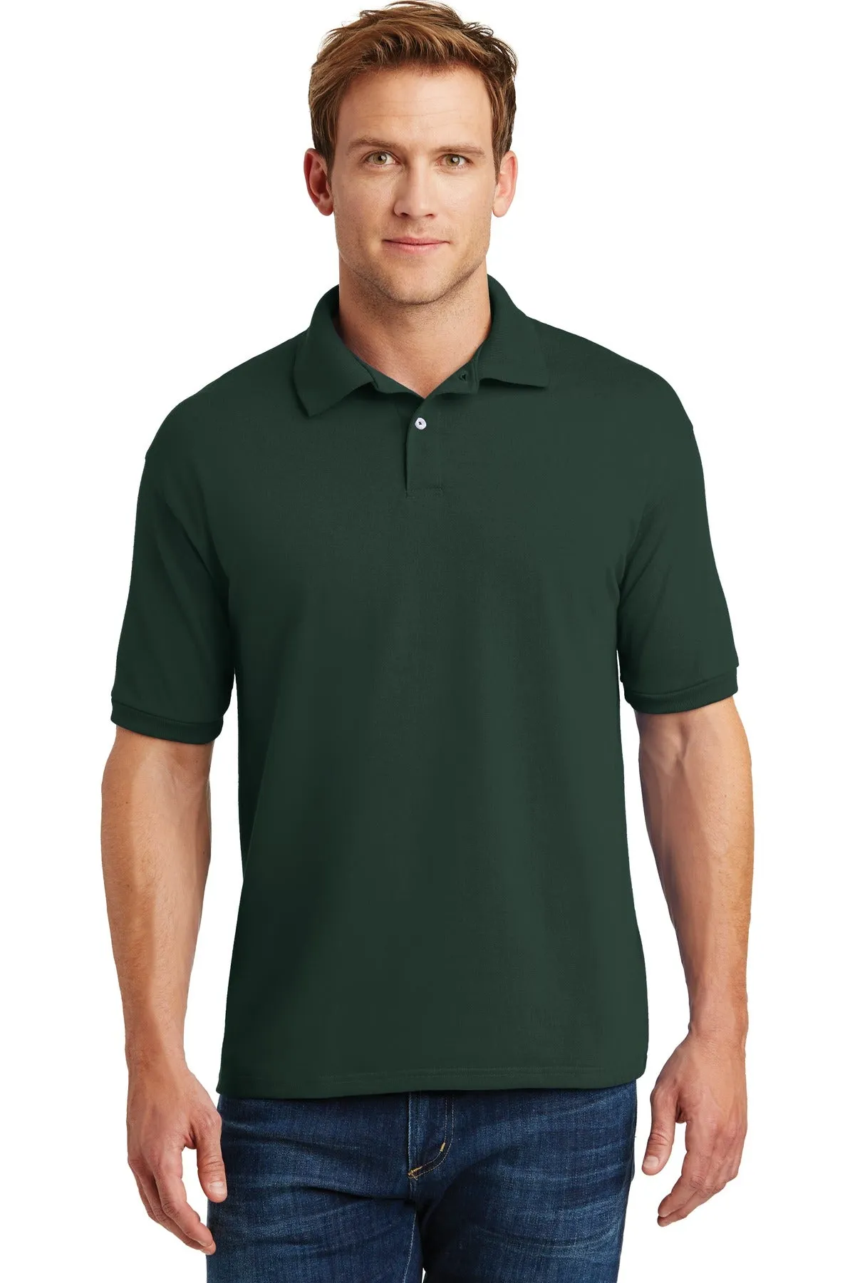 Hanes® EcoSmart® - 5.2-Ounce Jersey Knit Sport Shirt. 054X