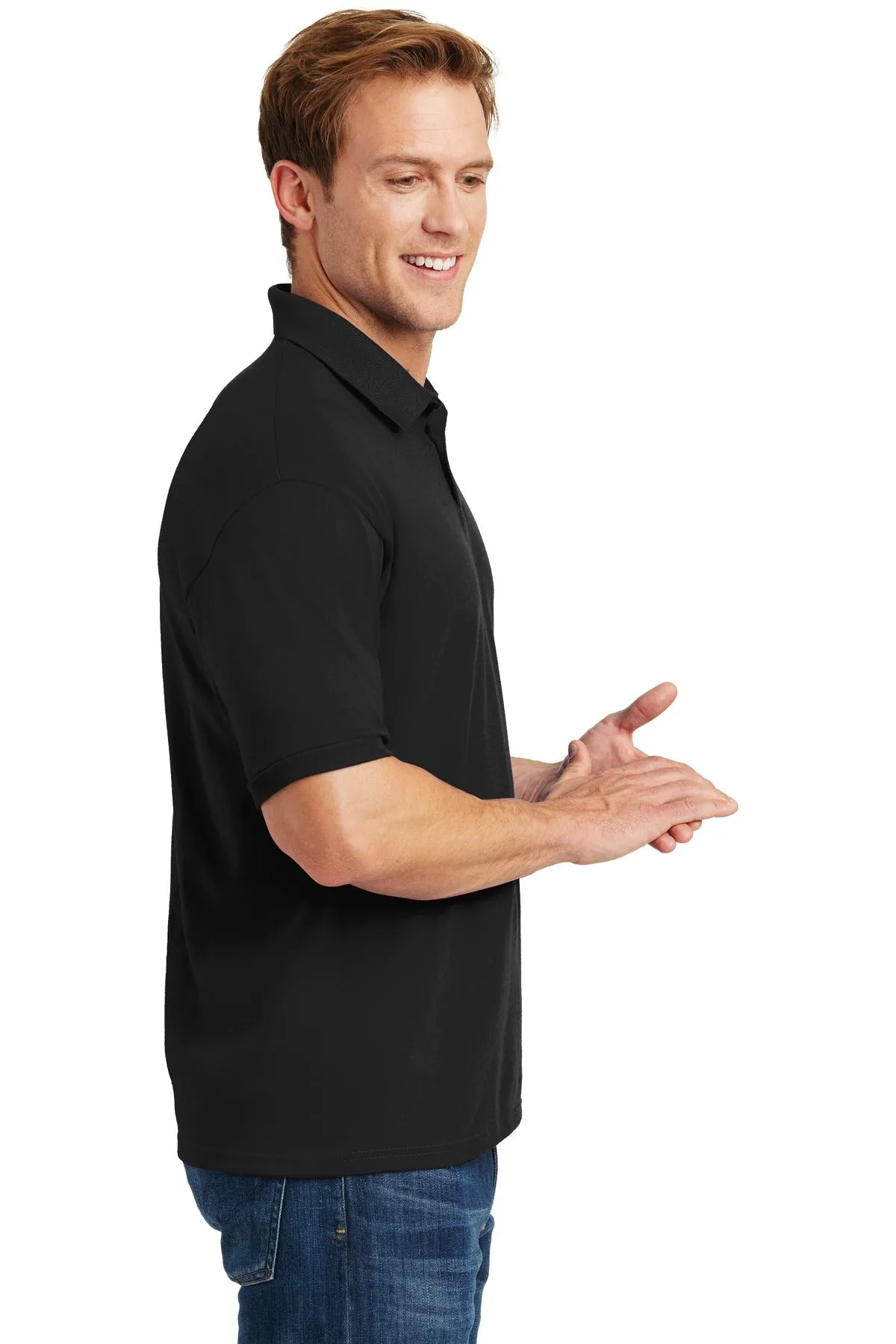 Hanes® EcoSmart® - 5.2-Ounce Jersey Knit Sport Shirt. 054X