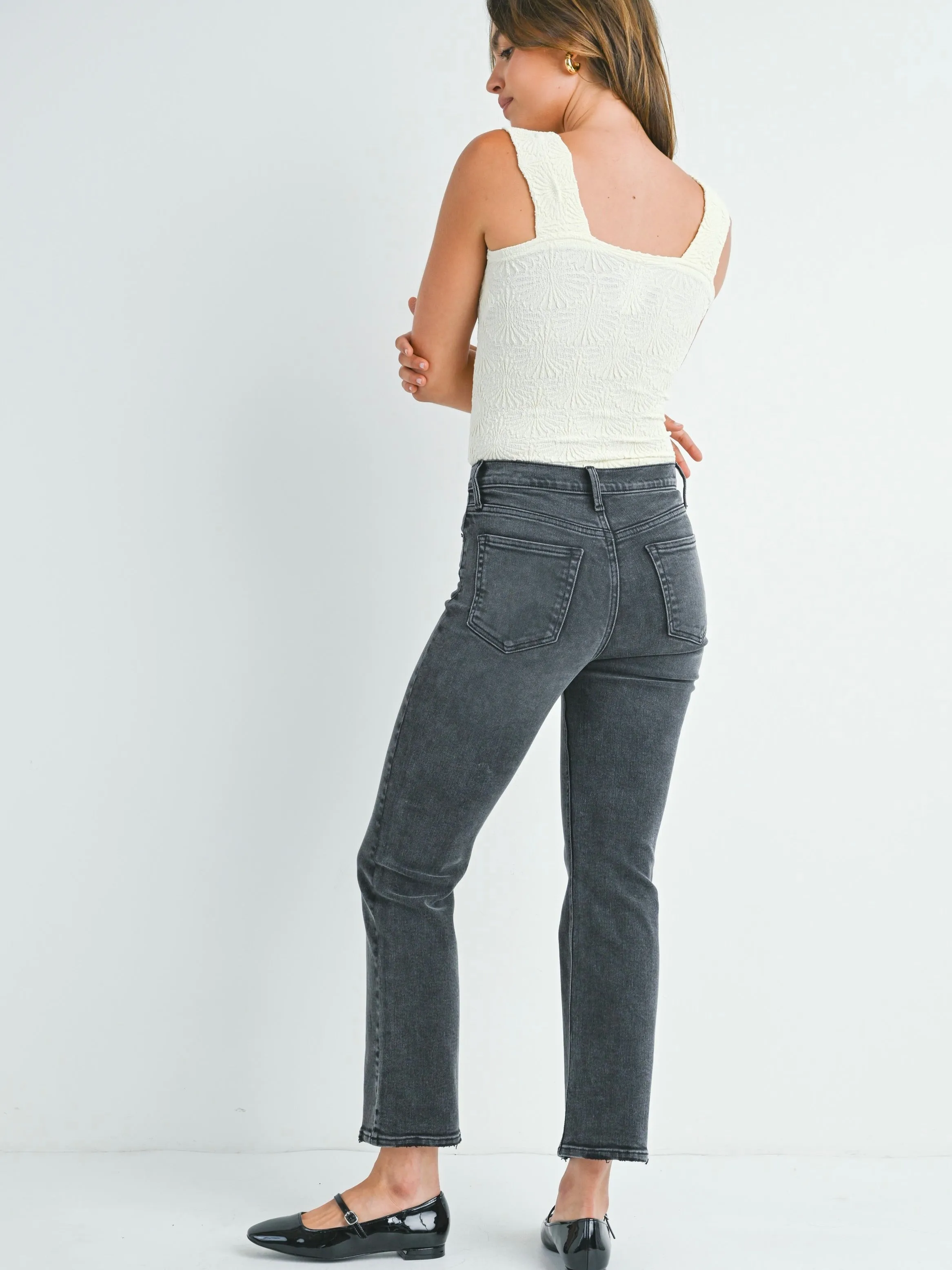 Just Black Denim : High Rise Soft Stretchy Straight