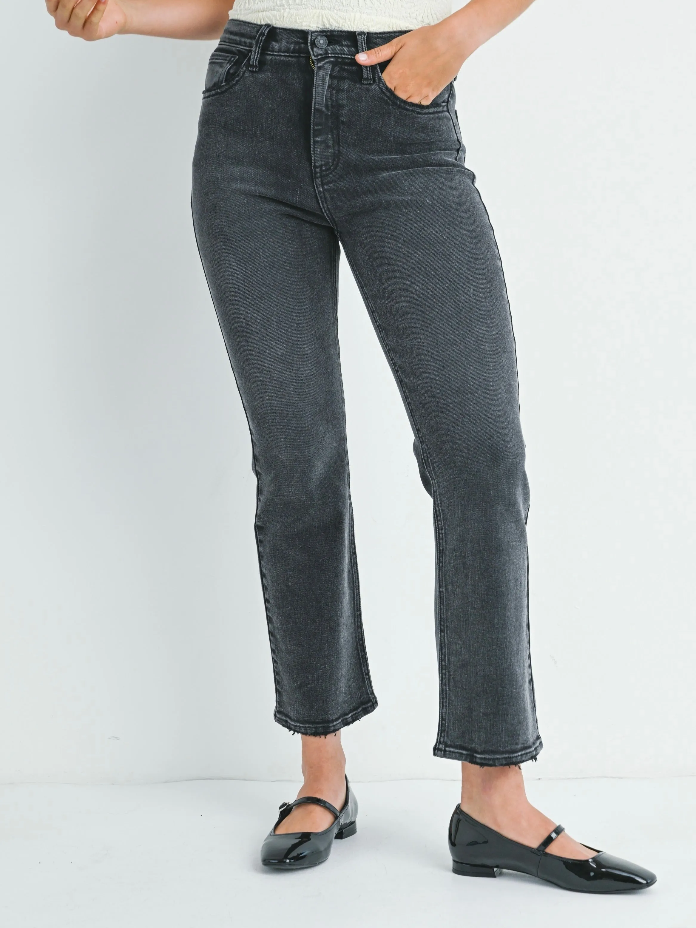 Just Black Denim : High Rise Soft Stretchy Straight