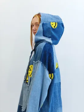 Kapital Kountry Denim Re-Construct Baja Parka, Smile Embroidery