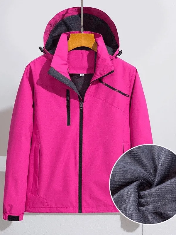 Lightweight Windproof Women's Jackets With Hood and Pockets For Outdoor Activities - SF0320