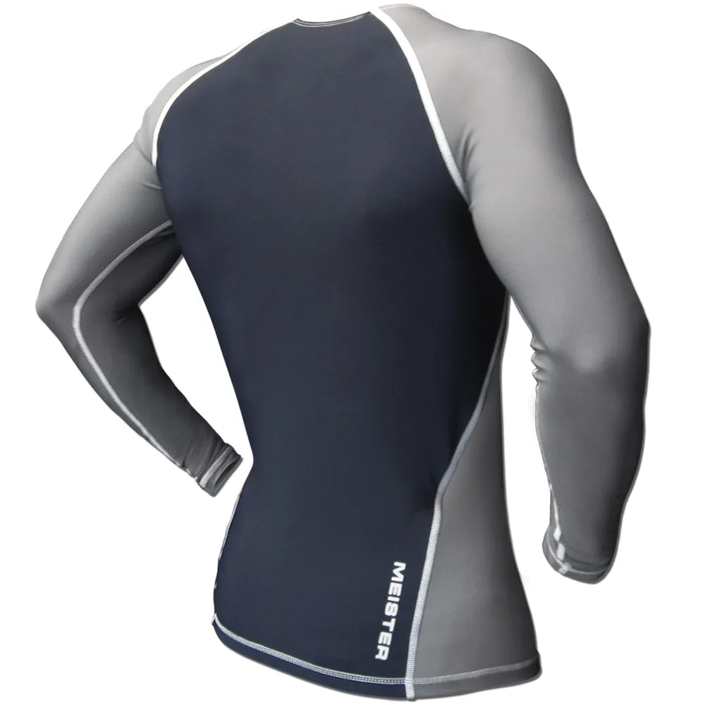 Meister Rush Long-Sleeve Rash Guard - Charcoal/Black