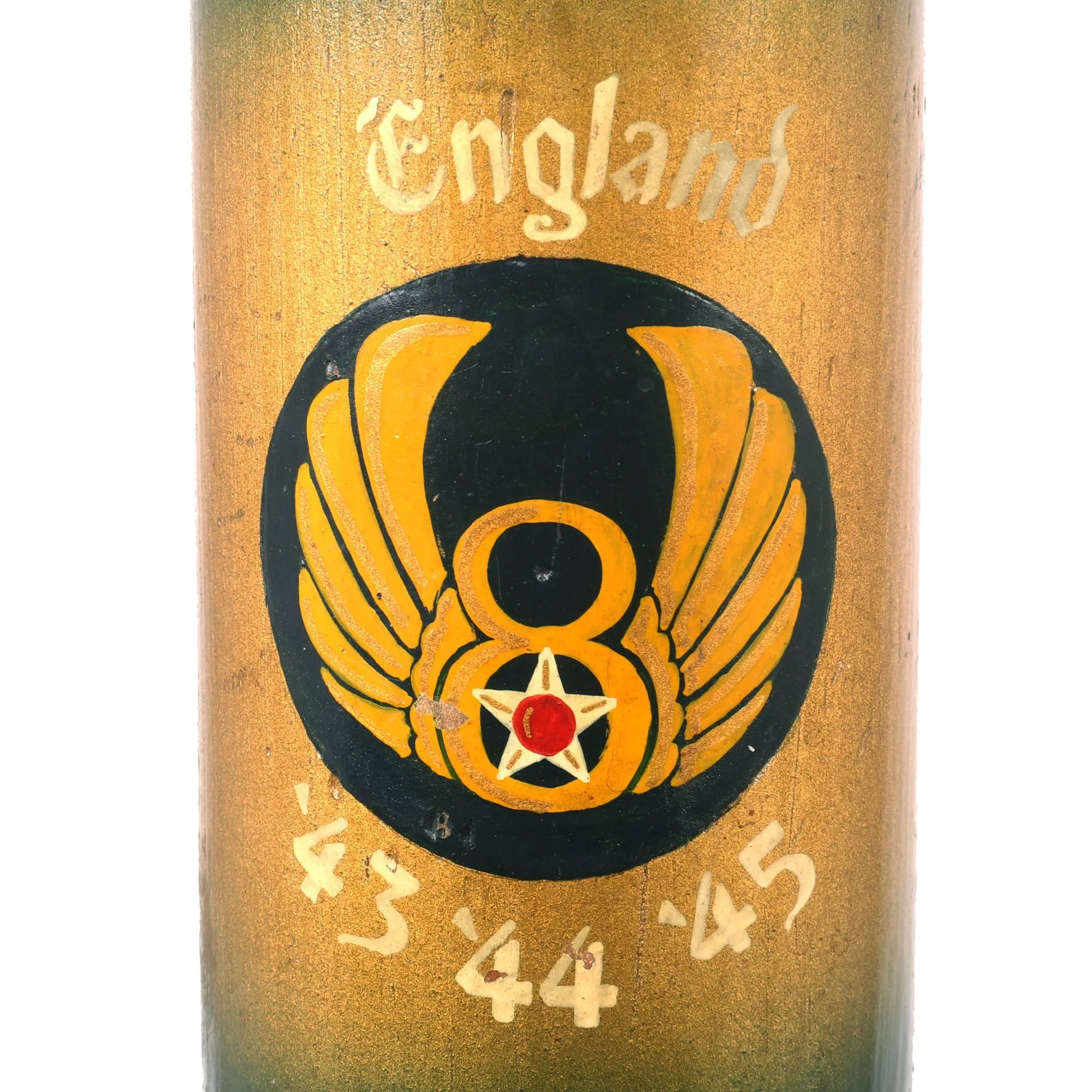 Original U.S. WWII 8th Air Force Inert Aerial Bomb Trench Art Display Piece - England ‘43 ‘44 ‘45