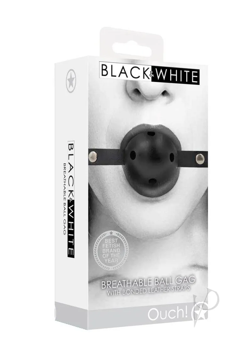 Ouch Breathable Ball Gag Black