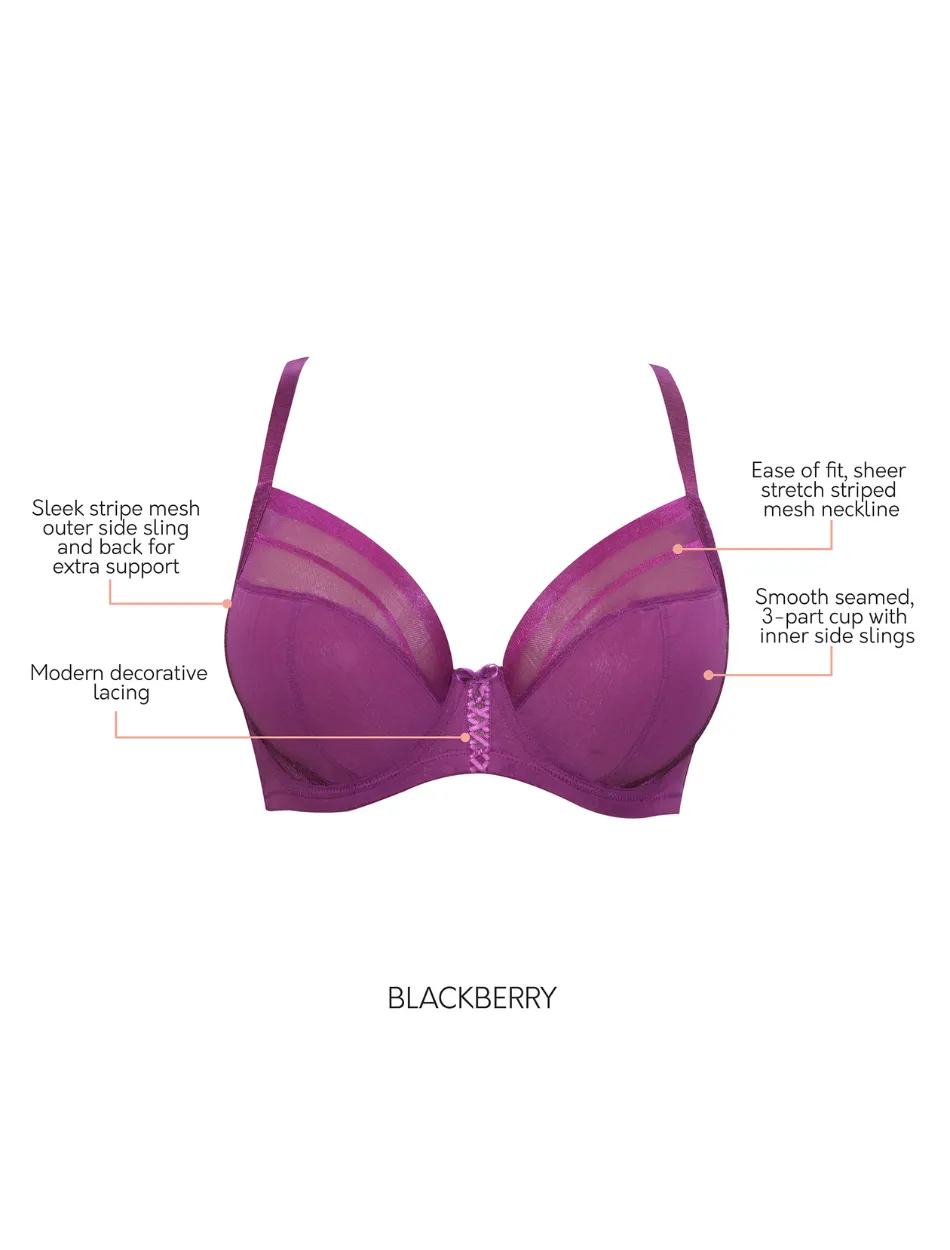 Parfait Shea Plunge Bra Underwired Unlined Bra, Blackberry | Blackberry Parfait Plunge Bra