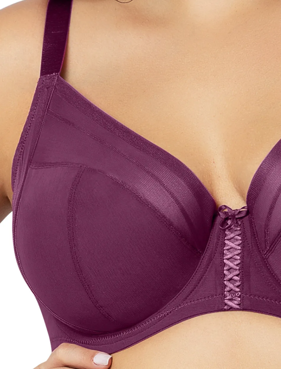 Parfait Shea Plunge Bra Underwired Unlined Bra, Blackberry | Blackberry Parfait Plunge Bra