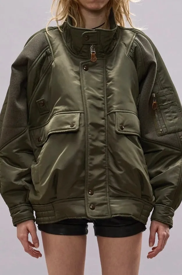 Ribbed Flight Bomber - Olive