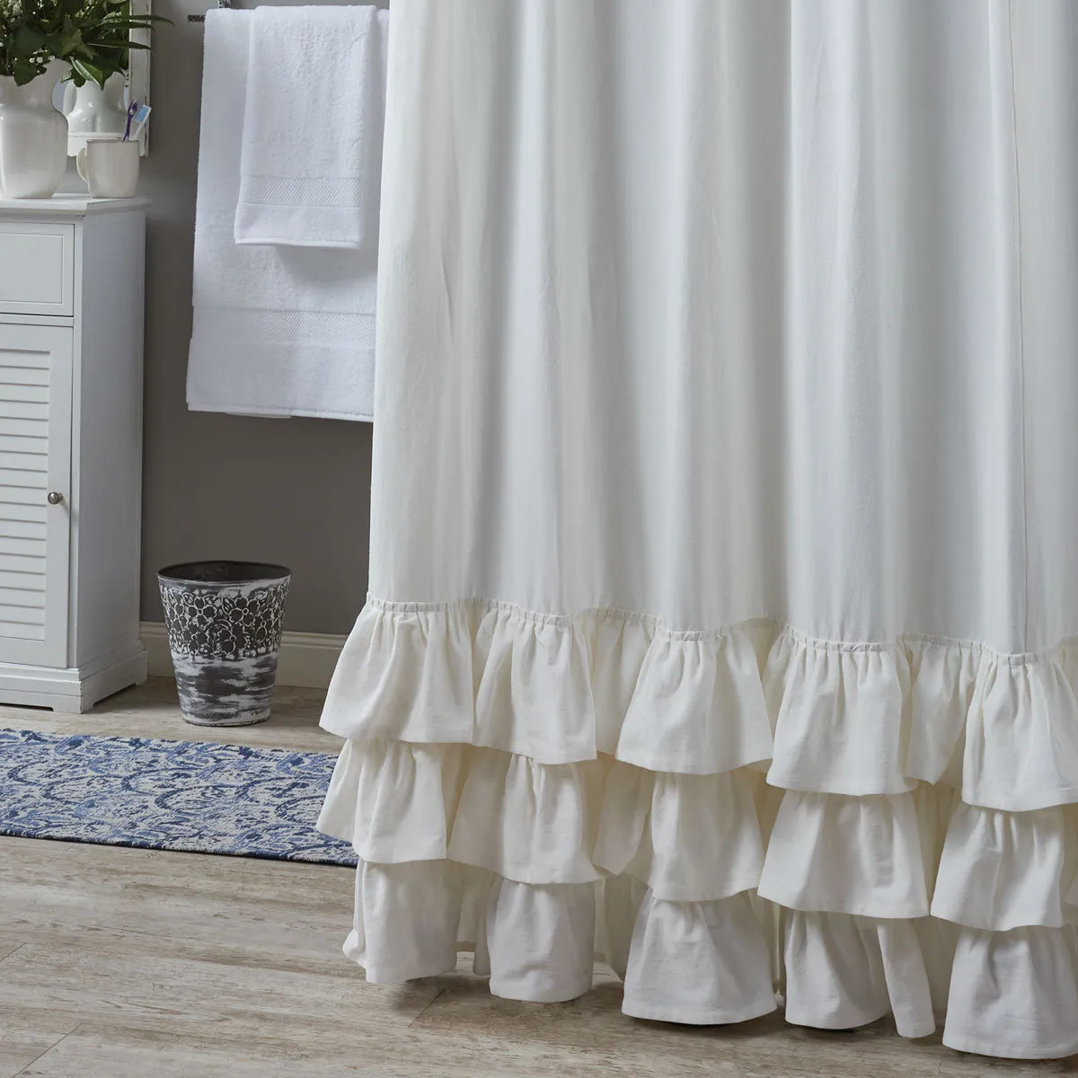 Ruffled Shower Curtains