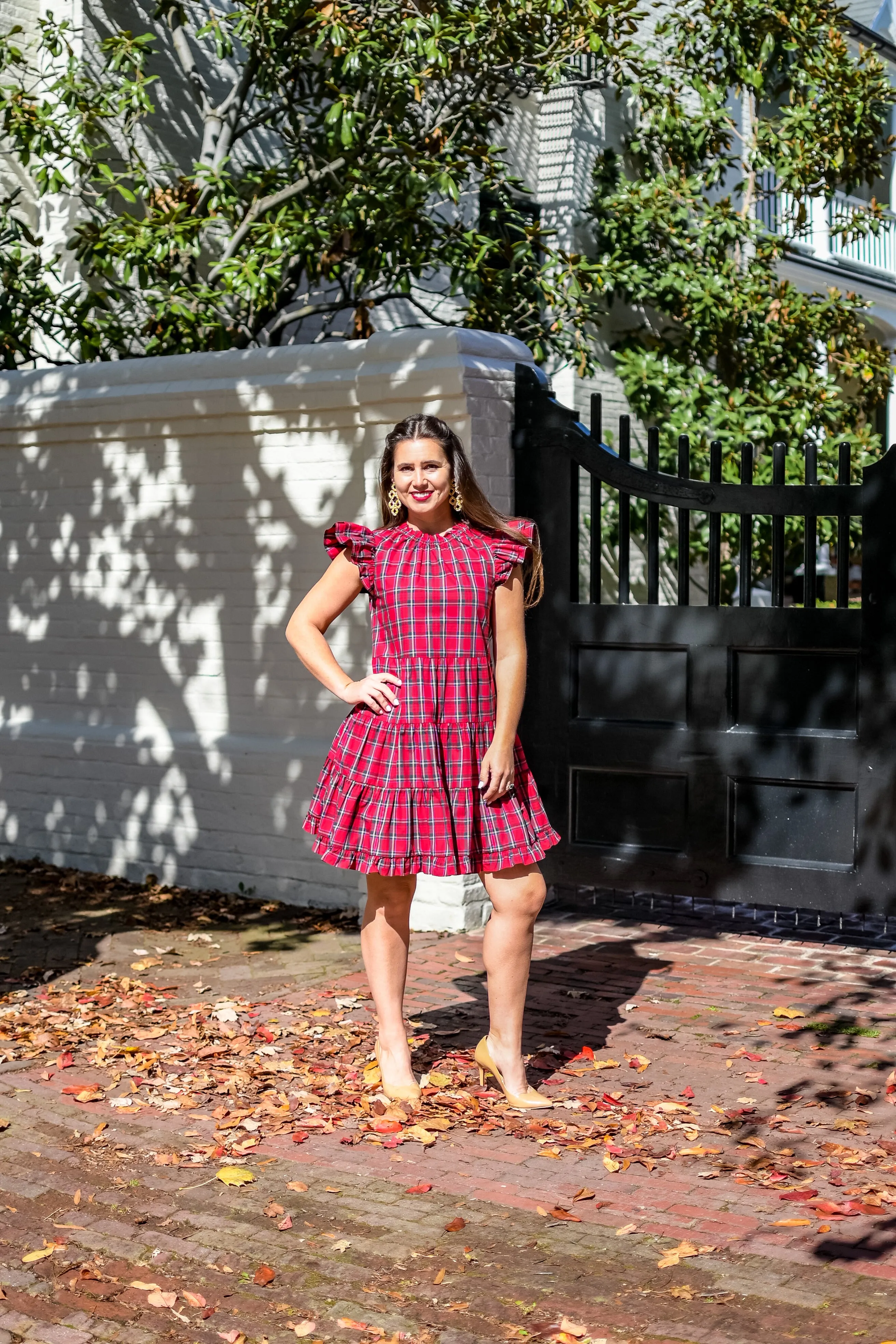 Sail To Sable Tartans Dress - Red Plaid