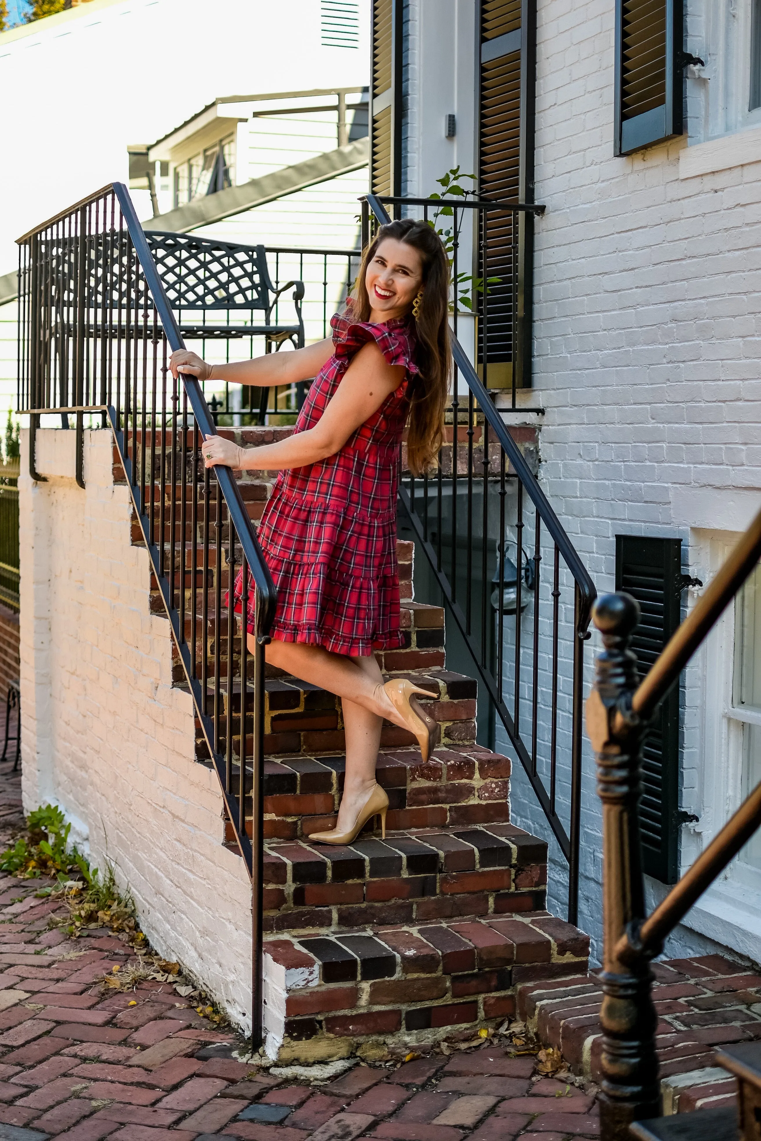 Sail To Sable Tartans Dress - Red Plaid