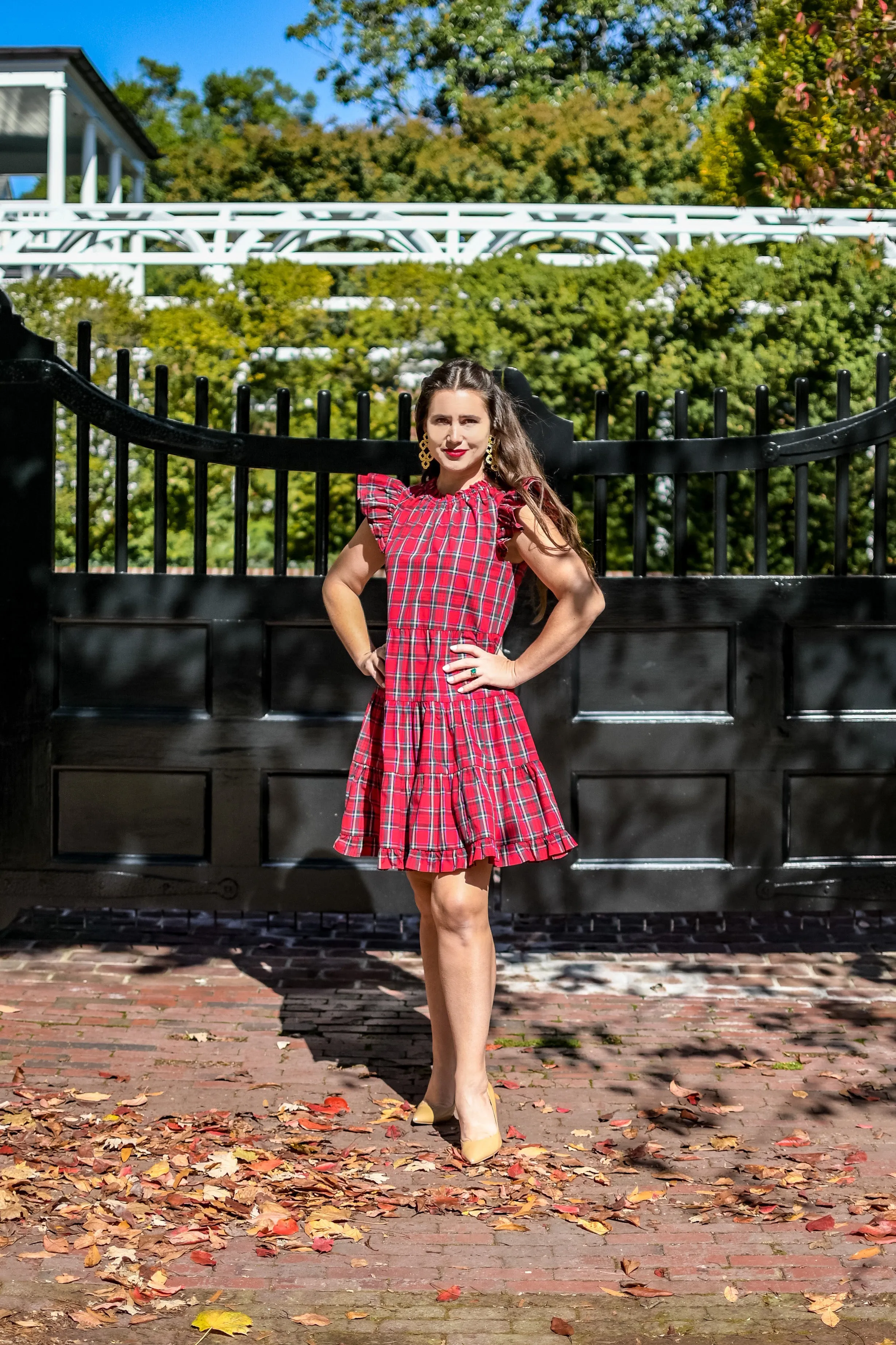 Sail To Sable Tartans Dress - Red Plaid