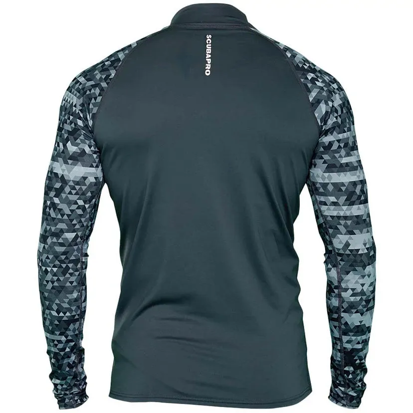 ScubaPro Graphite Rash Guard Mens, Long Sleeve (UPF50)