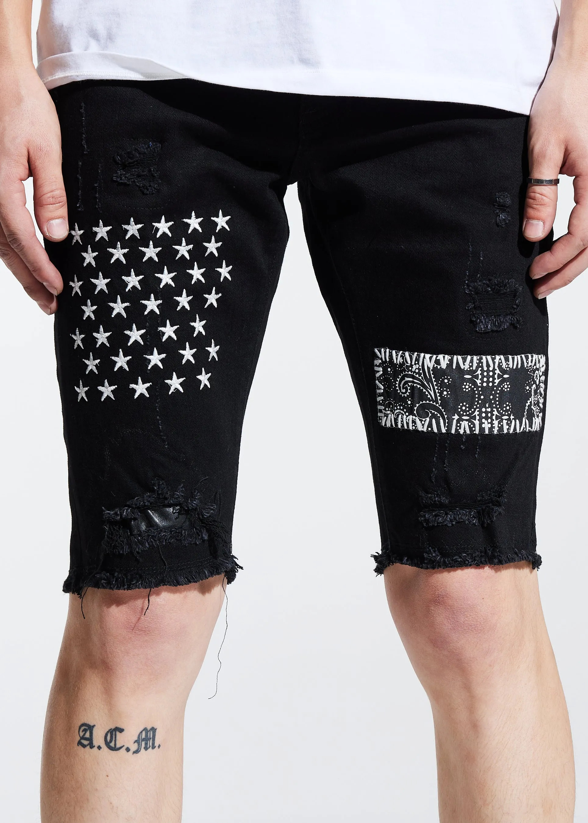 Summit Patchwork Short (Black)