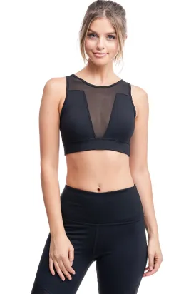 TORREY V-MESH TOP | BLACK