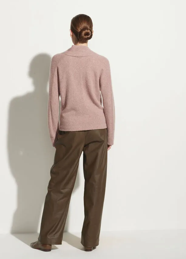 Vince - Wrap Front Pullover in Pink Shell