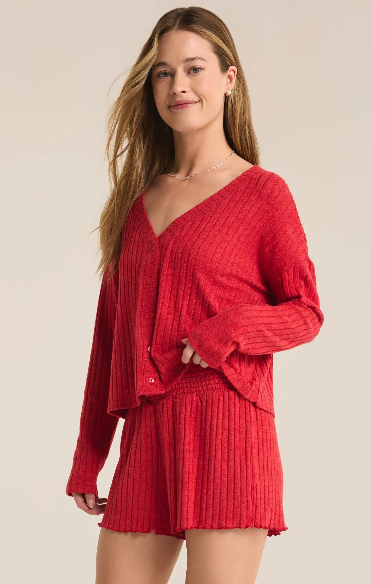 Z supply MARA LONG SLEEVE CARDIGAN TOP